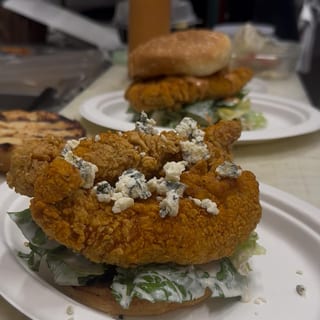 Blue Cheese Buffalo Fried Chicken Sandwich