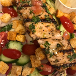 Grilled Salmon Caesar Salad